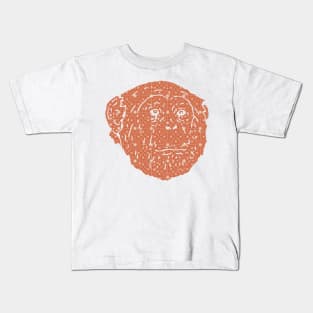 Monkey Silhouette with Pattern Kids T-Shirt